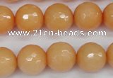 CCN1825 15 inches 14mm faceted round candy jade beads wholesale