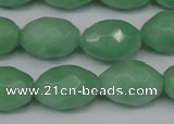 CCN183 15.5 inches 13*18mm faceted rice candy jade beads