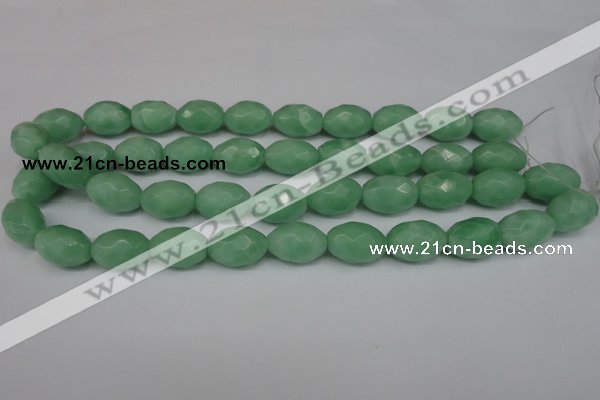 CCN183 15.5 inches 13*18mm faceted rice candy jade beads