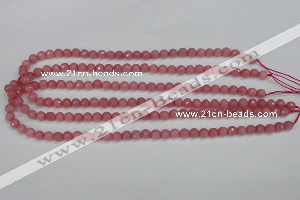 CCN1830 15 inches 4mm faceted round candy jade beads wholesale