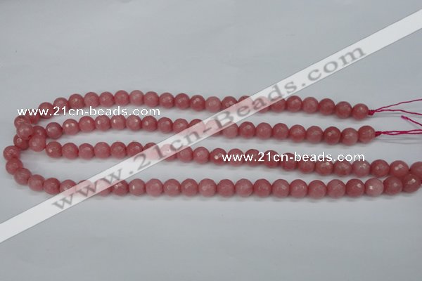 CCN1832 15 inches 8mm faceted round candy jade beads wholesale