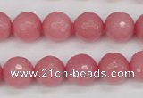 CCN1834 15 inches 12mm faceted round candy jade beads wholesale