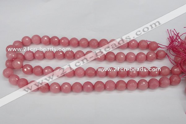 CCN1834 15 inches 12mm faceted round candy jade beads wholesale