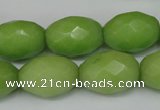 CCN184 15.5 inches 13*18mm faceted rice candy jade beads