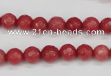 CCN1842 15 inches 8mm faceted round candy jade beads wholesale