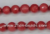 CCN1843 15 inches 10mm faceted round candy jade beads wholesale