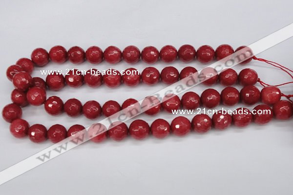 CCN1845 15 inches 14mm faceted round candy jade beads wholesale