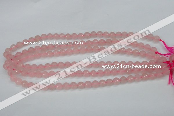 CCN1851 15 inches 6mm faceted round candy jade beads wholesale