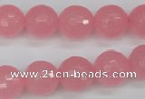 CCN1854 15 inches 12mm faceted round candy jade beads wholesale