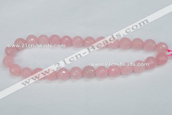 CCN1855 15 inches 14mm faceted round candy jade beads wholesale