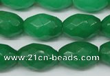 CCN186 15.5 inches 13*18mm faceted rice candy jade beads