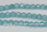 CCN1860 15 inches 4mm faceted round candy jade beads wholesale