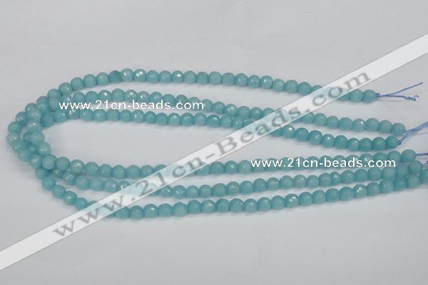 CCN1861 15 inches 6mm faceted round candy jade beads wholesale