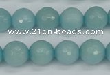 CCN1864 15 inches 12mm faceted round candy jade beads wholesale