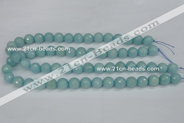 CCN1864 15 inches 12mm faceted round candy jade beads wholesale