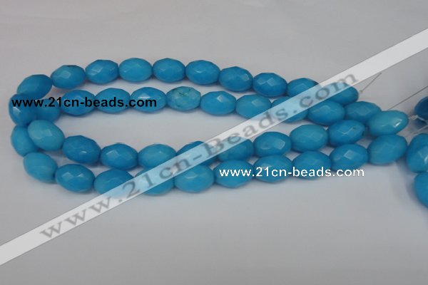 CCN187 15.5 inches 13*18mm faceted rice candy jade beads