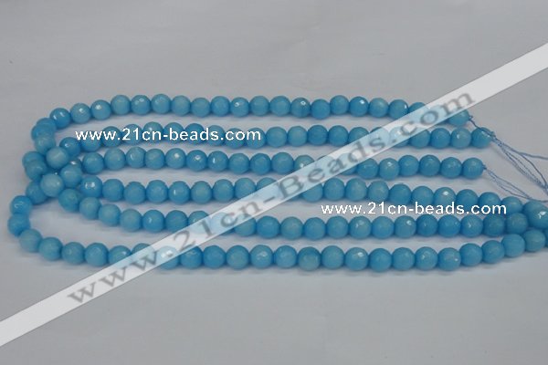 CCN1872 15 inches 8mm faceted round candy jade beads wholesale