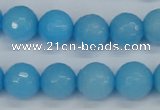 CCN1874 15 inches 12mm faceted round candy jade beads wholesale