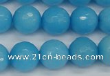 CCN1875 15 inches 14mm faceted round candy jade beads wholesale