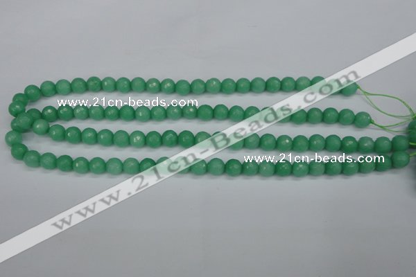 CCN1882 15 inches 8mm faceted round candy jade beads wholesale