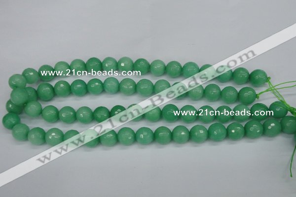 CCN1884 15 inches 12mm faceted round candy jade beads wholesale