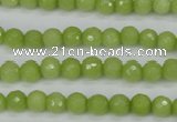 CCN1900 15 inches 4mm faceted round candy jade beads wholesale