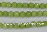 CCN1901 15 inches 6mm faceted round candy jade beads wholesale