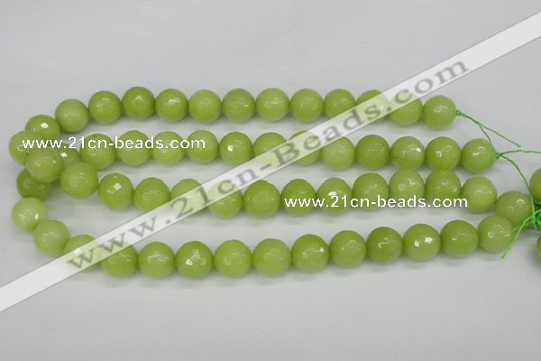 CCN1905 15 inches 14mm faceted round candy jade beads wholesale