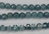 CCN1911 15 inches 6mm faceted round candy jade beads wholesale