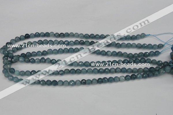 CCN1911 15 inches 6mm faceted round candy jade beads wholesale