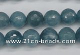 CCN1914 15 inches 12mm faceted round candy jade beads wholesale