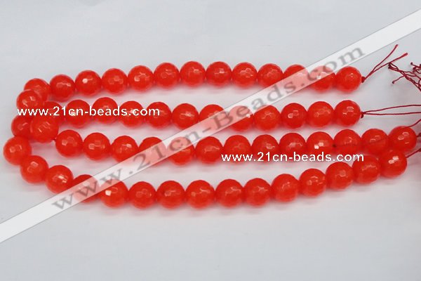 CCN1955 15 inches 14mm faceted round candy jade beads wholesale