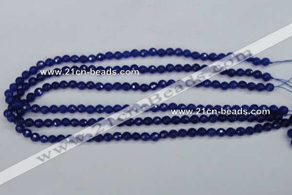 CCN1961 15 inches 6mm faceted round candy jade beads wholesale