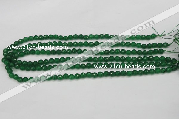 CCN1971 15 inches 6mm faceted round candy jade beads wholesale