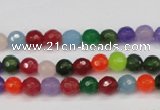CCN1981 15 inches 6mm faceted round candy jade beads wholesale