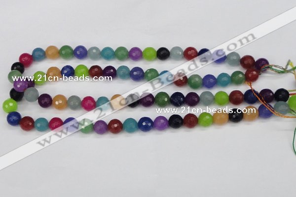 CCN1983 15 inches 10mm faceted round candy jade beads wholesale