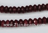 CCN1990 15 inches 5*8mm faceted rondelle candy jade beads wholesale