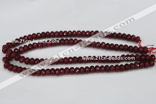 CCN1991 15 inches 6*10mm faceted rondelle candy jade beads wholesale