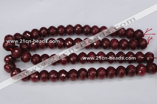 CCN1994 15 inches 12*16mm faceted rondelle candy jade beads wholesale