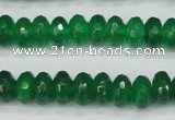 CCN1998 15 inches 6*10mm faceted rondelle candy jade beads wholesale