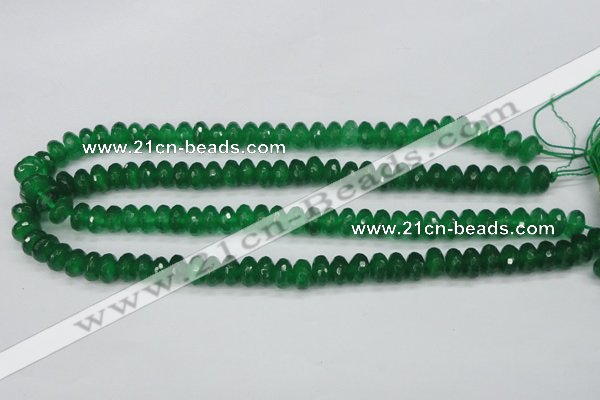 CCN1998 15 inches 6*10mm faceted rondelle candy jade beads wholesale