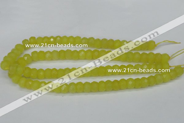 CCN2006 15 inches 8*12mm faceted rondelle candy jade beads wholesale