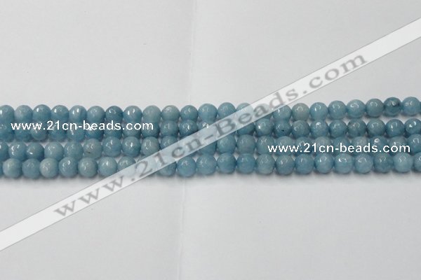 CCN2016 15 inches 6mm faceted round candy jade beads wholesale