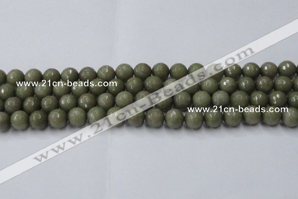 CCN2026 15 inches 12mm faceted round candy jade beads wholesale