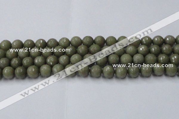 CCN2027 15 inches 14mm faceted round candy jade beads wholesale