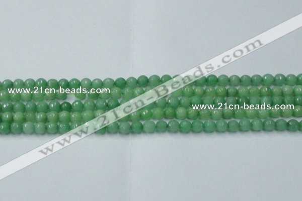 CCN2029 15 inches 4mm faceted round candy jade beads wholesale