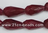 CCN203 15.5 inches 12*22mm faceted teardrop candy jade beads