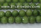 CCN2037 15 inches 6mm faceted round candy jade beads wholesale