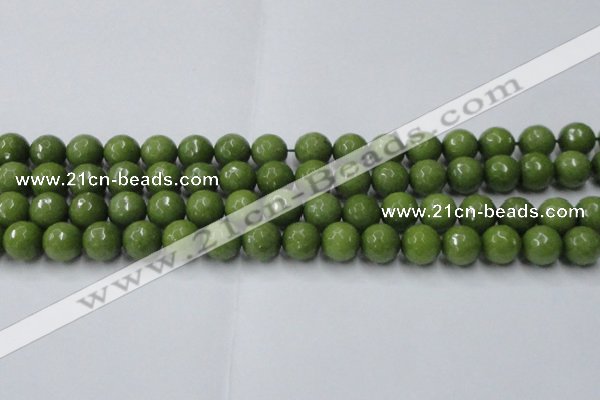 CCN2040 15 inches 12mm faceted round candy jade beads wholesale