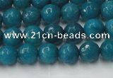 CCN2044 15 inches 6mm faceted round candy jade beads wholesale